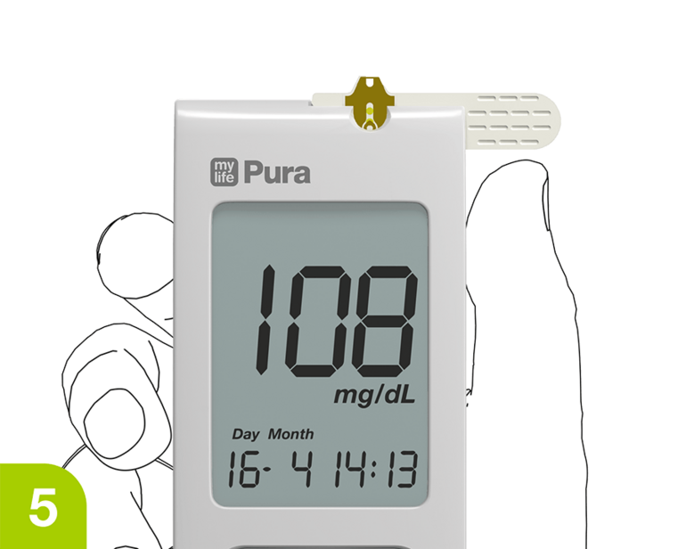 Application Pura – Read the measurement on the LCD display